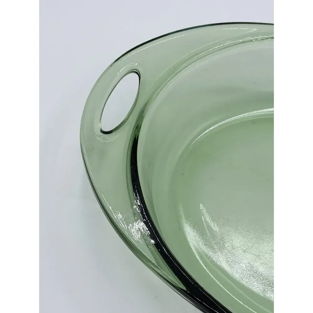 Anchor Hocking Emerald Green 2 Qt Oval Glass Baking Casserole Dish 10.5”
